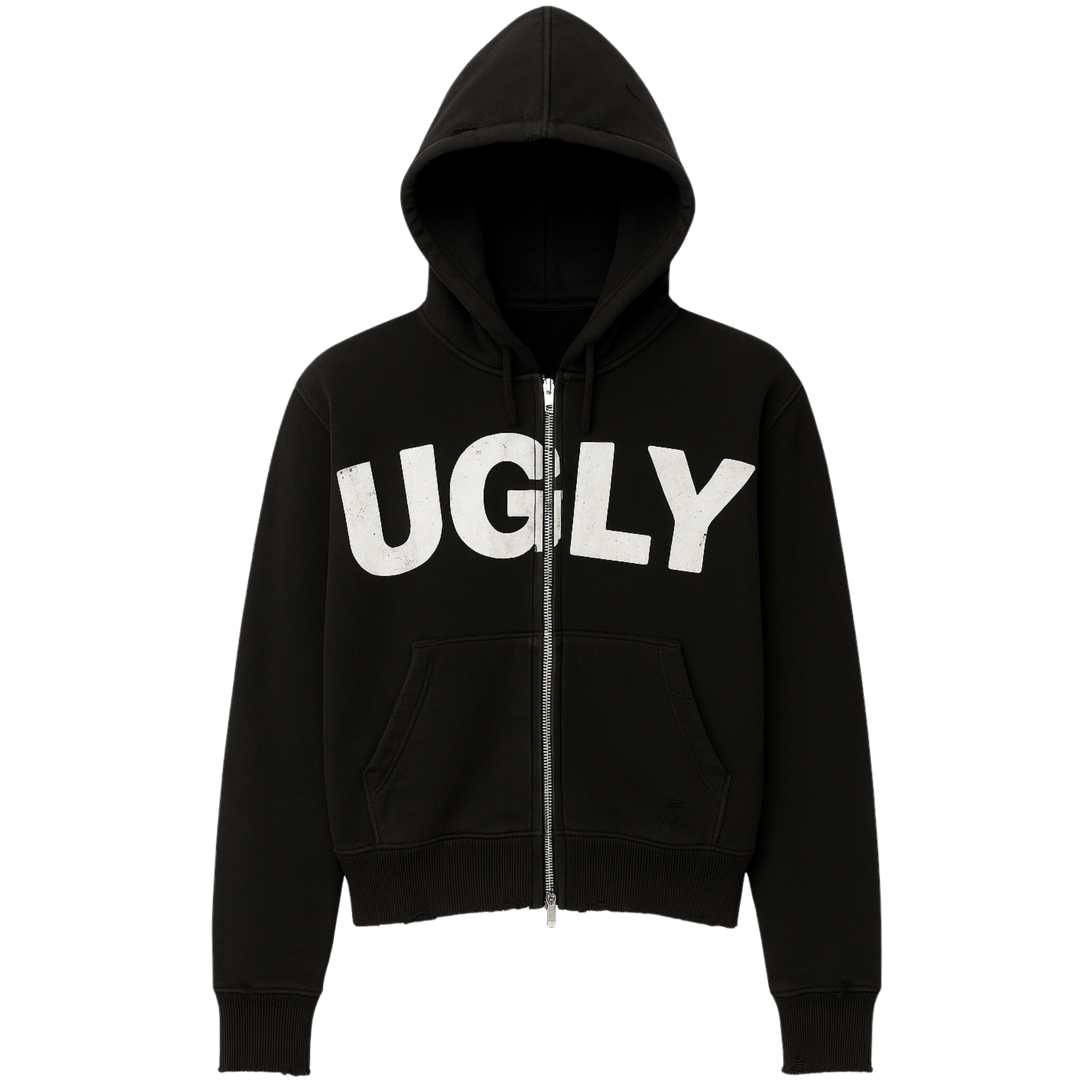 One of One – UGLY Core Hoodie (Black/White, Drop 001 Archive Grail)