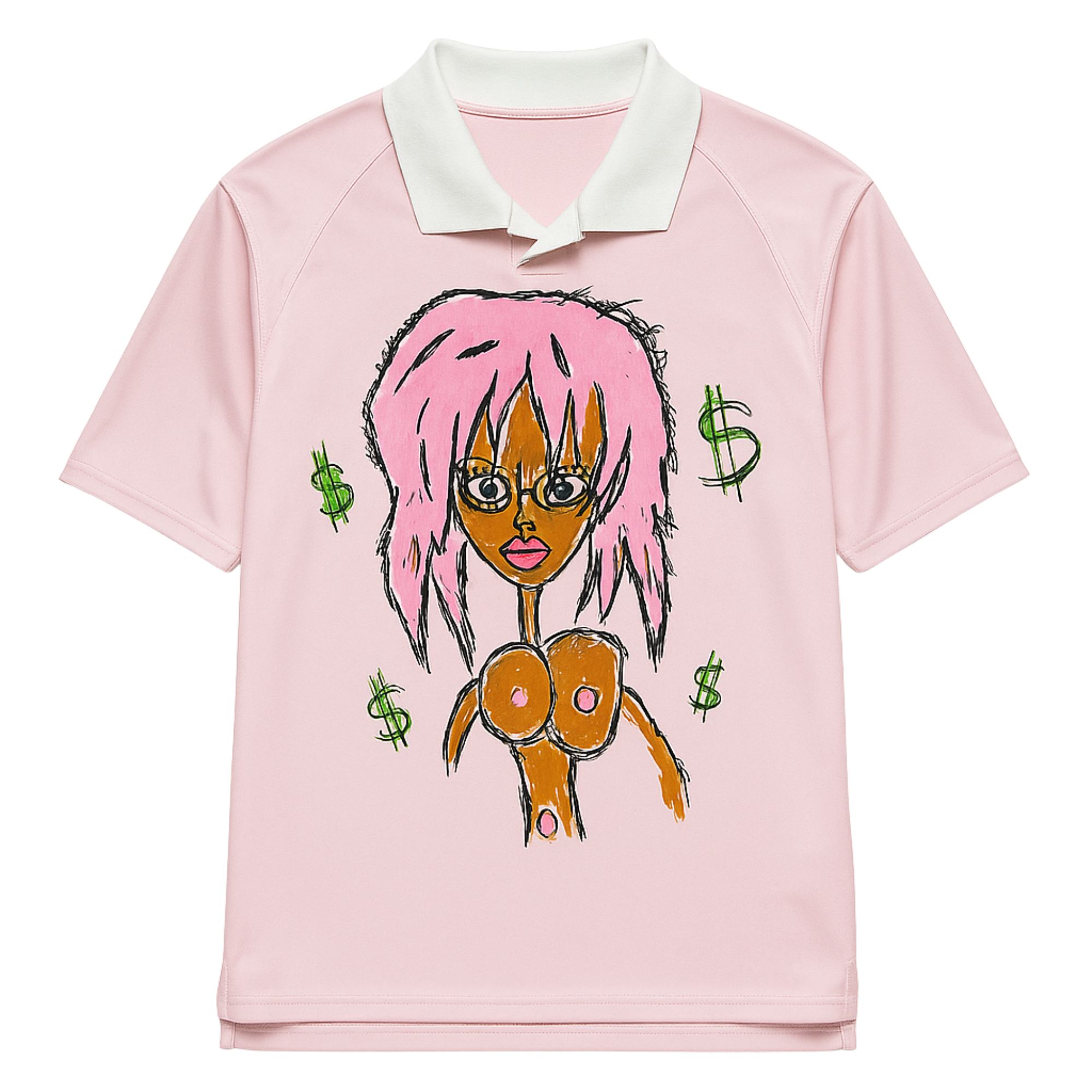 One of One – UGLY “Money Honey” Polo (Wearable Art)(Drop 001)