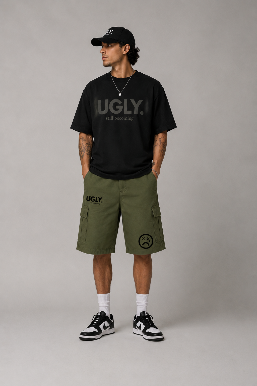 UGLY. “Still Becoming” Cargo Shorts